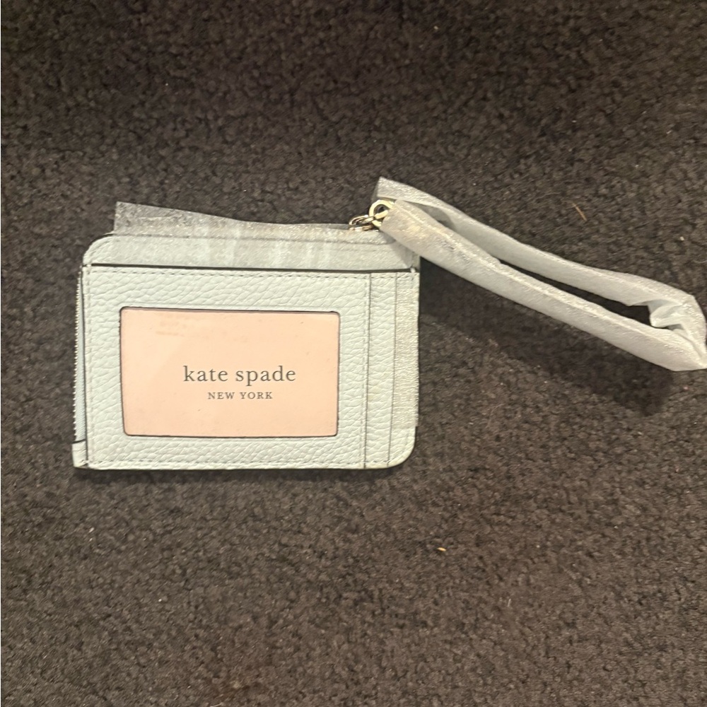 BNWT Kate Spade ID Card Wristlet Case Light Blue